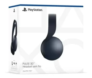 Headset Sem Fio Pulse3D USB PS4 PS5 Black PlayStation Cor Preto Luz