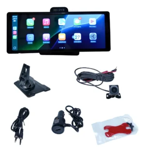 Tela Multimídia 10.26p Portátil Carplay E Android Auto S Fio Cor Preto