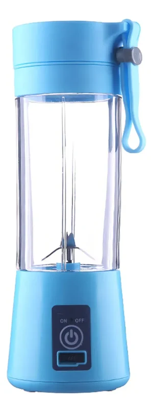 Mini Liquidificador Portatil Mao Academia Recarregável Usb Cor Azul 127/220V